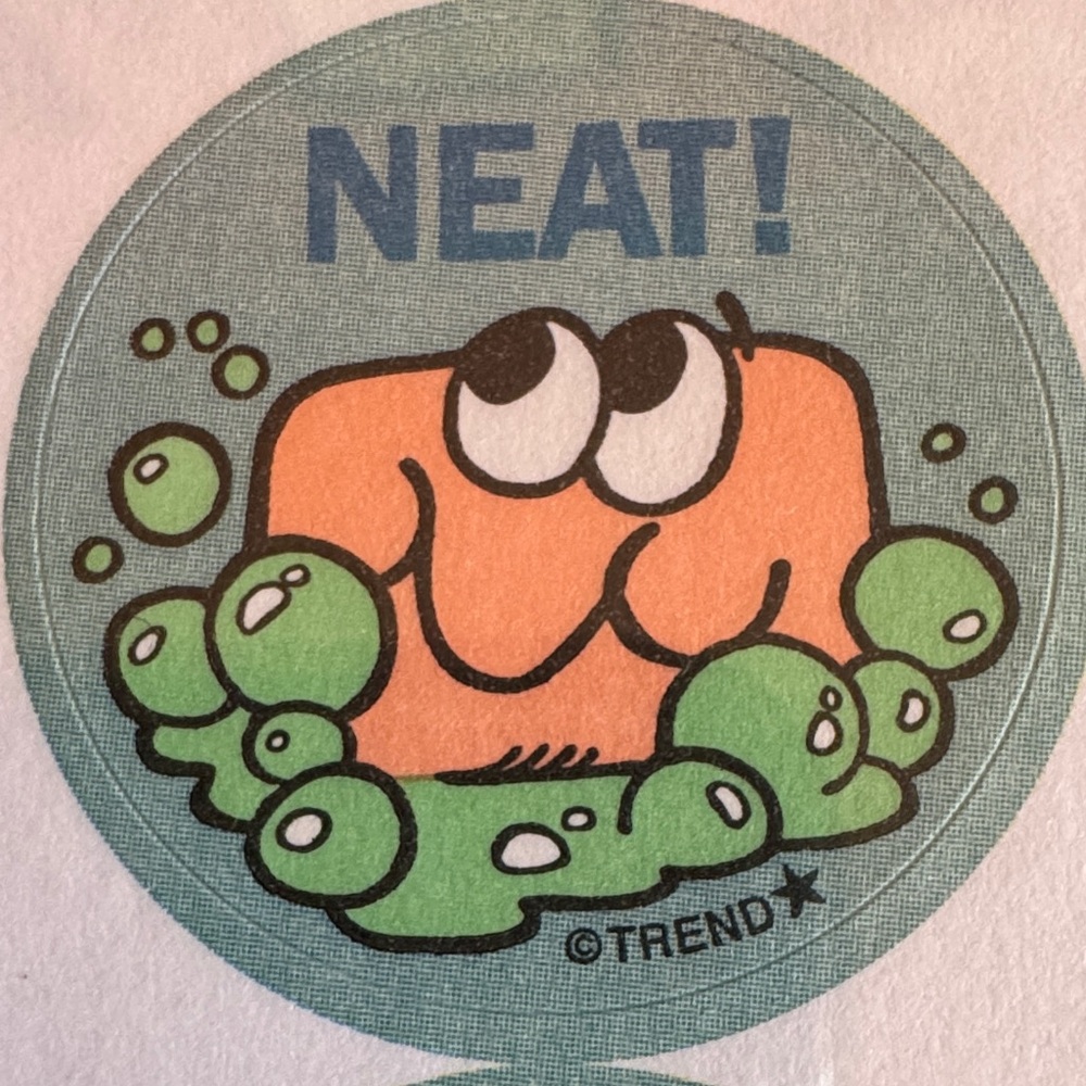 Set of 3 individual Retro 80’s original Scratch and Sniff Stickers